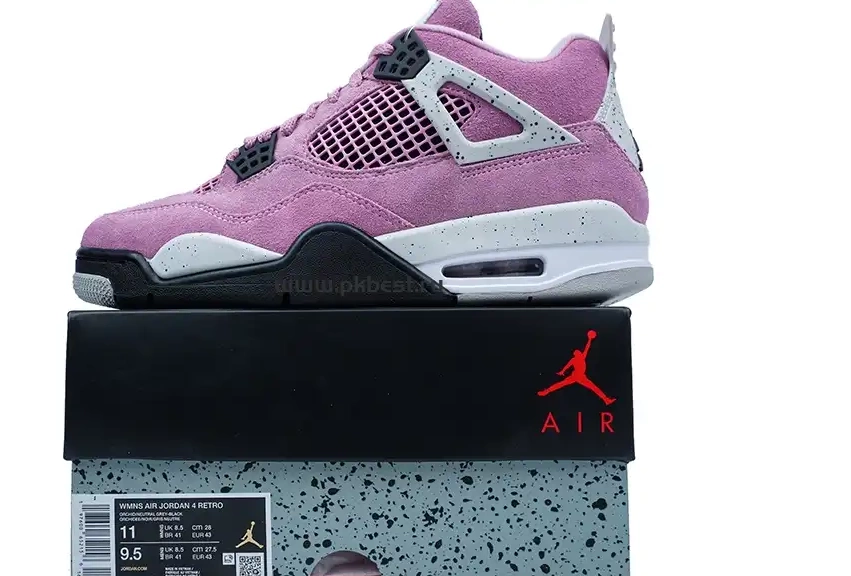 Jordan TO 4 READY PK RETAIL SHIP “Orchid” Air MATERIALS Jordan GOD 0504
